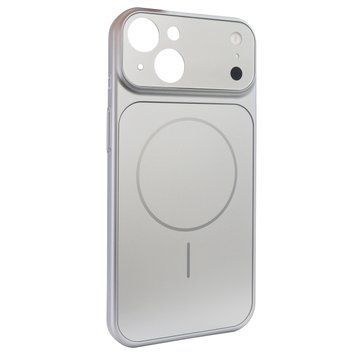 Чехол Nofelet AG Glass with MagSafe для iPhone 15 Silver - ash-mobile.com.ua - фото 1