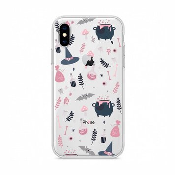 Чехол прозрачный Print Halloween для iPhone X | XS Potion Pink - ash-mobile.com.ua - фото 1