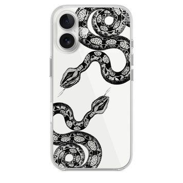 Чехол прозрачный Print Snake для iPhone 16 Plus Python - ash-mobile.com.ua - фото 1