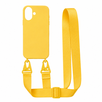 Чехол STRAP COLOR Case для iPhone 16 Yellow - ash-mobile.com.ua - фото 1