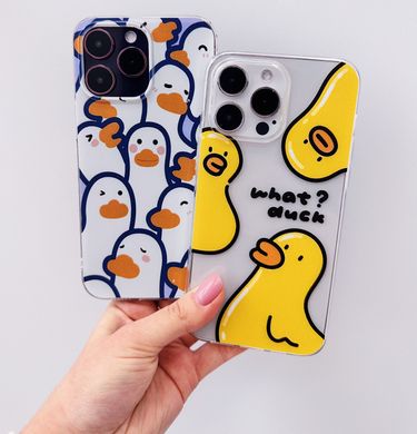 Чехол прозрачный Print Duck для iPhone X | XS Duck What? купить