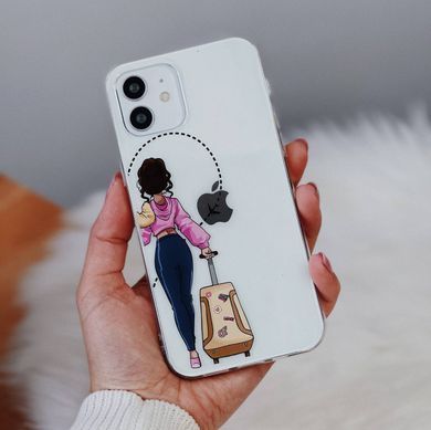 Чохол прозорий Print Adventure Girls для iPhone 17 PRO Pink Bag