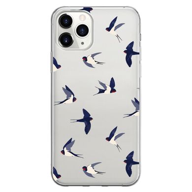 Чехол прозрачный Print Happy Nice для iPhone 12 PRO MAX Swallows - ash-mobile.com.ua - фото 1