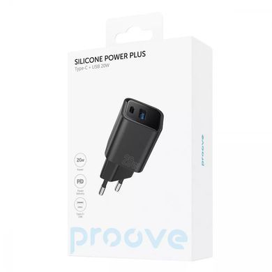 МЗП Proove Silicone Power Plus 20W (Type-C + USB) Black - ash-mobile.com.ua - фото 7