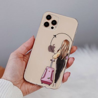 Чохол прозорий Print Adventure Girls для iPhone 17 PRO Pink Bag