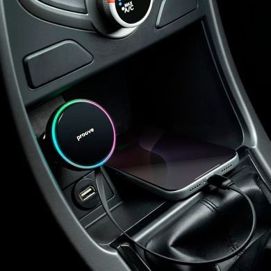 Автомобильное ЗУ Proove Hammer 81W (Type-C + USB) + Retractable Type-C Cable Black - ash-mobile.com.ua - фото 5