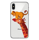 Чехол прозрачный Print Lion King для iPhone X | XS Giraffe/Simba купить