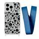Чехол прозрачный с ремешком Print Flower для iPhone 11 PRO MAX Floral Black/Blue Cobalt