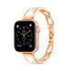 Ремінець Fashion Lady Band для Apple Watch 38mm | 40mm | 41mm | 42mm (10 | 11 series) Rose Gold - White