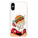 Чохол прозорий Print FOOD with MagSafe для iPhone X | XS Burger eat купити