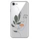 Чехол прозрачный Print Leaves для iPhone 7 | 8 | SE 2 | SE 3 Face купить