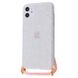 Чехол Confetti Jelly Case со шнурком для iPhone 12 MINI White купить
