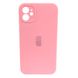 Чехол Silicone Case FULL+Camera Square для iPhone 12 Light pink купить