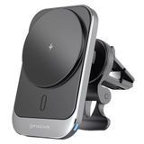 Автомобільний тримач з Бездротовою Зарядкою Proove Square Magnetic Pro 15W Metal Gray - ash-mobile.com.ua - фото 1