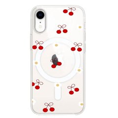 Чехол прозрачный Print Cherry Land with MagSafe для iPhone XR Small Cherry купить