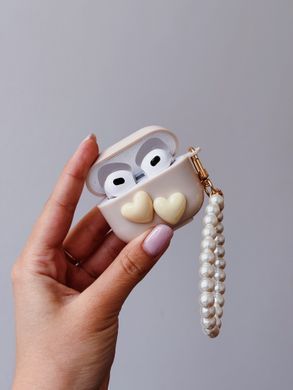 Чехол Moments Lovely для AirPods 1 | 2 Two Hearts Antique White - ash-mobile.com.ua - фото 2