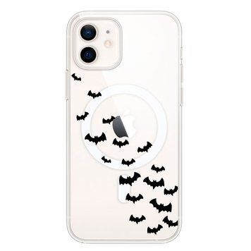 Чохол прозорий Print Halloween with MagSafe для iPhone 12 | 12 PRO Flittermouse - ash-mobile.com.ua - фото 1