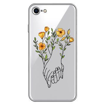 Чохол прозорий Print Leaves для iPhone 7 | 8 | SE 2 | SE 3 Hands Flower - ash-mobile.com.ua - фото 1