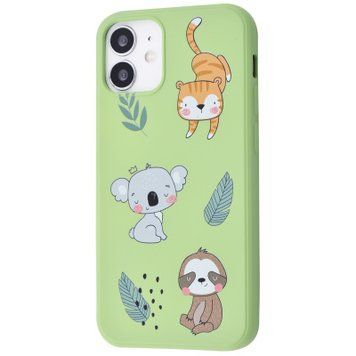 Чохол WAVE Fancy Case для iPhone 12 MINI Animals Green - ash-mobile.com.ua - фото 1