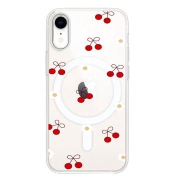 Чохол прозорий Print Cherry Land with MagSafe для iPhone XR Small Cherry - ash-mobile.com.ua - фото 1