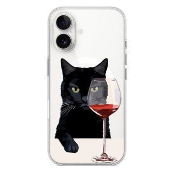 Чохол прозорий Print Mood swings with MagSafe для iPhone 17 Air Cat Wine