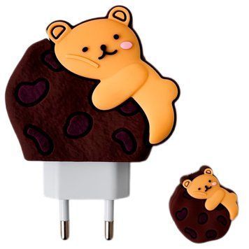 Захисний чохол для блоку ЗП + Кліпса для кабелю Cookie Bear - ash-mobile.com.ua - фото 1