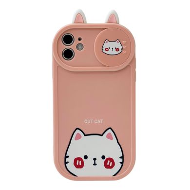 Чехол Animal + Camera Case для iPhone 12 Cat Pink купить