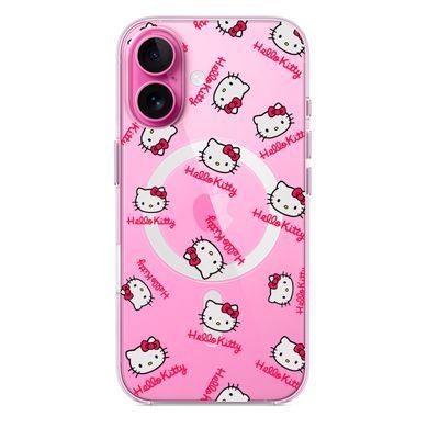 Чохол прозорий Print Hello Kitty with MagSafe для iPhone 17 Head Red