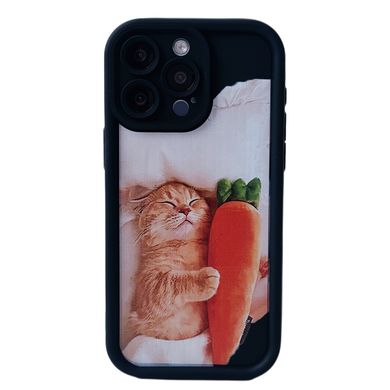 Чехол Wilkins Case для iPhone 15 PRO Carrot cat Black - ash-mobile.com.ua - фото 1