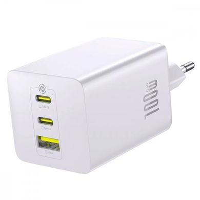 МЗП Baseus EnerFill FE11 Fast Charger 100W ( 2Type-C+USB ) White - ash-mobile.com.ua - фото 2