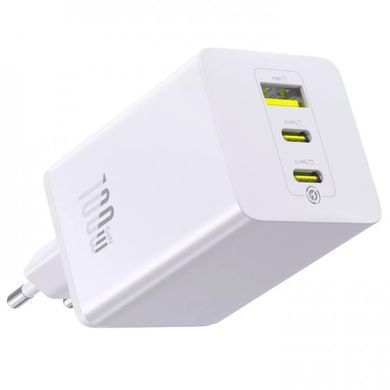 МЗП Baseus EnerFill FE11 Fast Charger 100W ( 2Type-C+USB ) White - ash-mobile.com.ua - фото 4