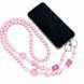 Ремінець для смартфону CROSSBODY CHAIN "BEAD-IN-BEAD" (HEARTS & BUTTERFLIES - PINK) - ash-mobile.com.ua - фото 1