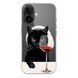 Чохол прозорий Print Mood swings with MagSafe для iPhone 17 Air Cat Wine