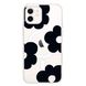 Чехол прозрачный Print Flower Color with MagSafe для iPhone 12 MINI Black