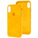 Чехол Alcantara Full для iPhone XS MAX Yellow