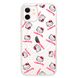 Чехол прозрачный Print Hello Kitty with MagSafe для iPhone 12 | 12 PRO Head Red купить