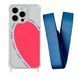 Чохол прозорий з ремінцем Print Mood swings для iPhone X | XS Heart Amor/Blue Cobalt
