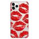Чехол прозрачный Print Love Kiss для iPhone 15 PRO Lips