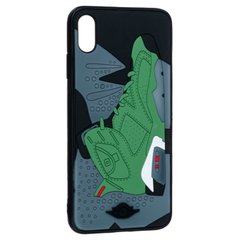 Чехол Sneakers Brand Case (TPU) для iPhone X | XS Кроссовок Black-Green купить