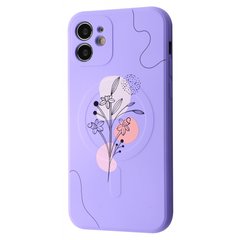 Чехол WAVE Minimal Art Case with MagSafe для iPhone 12 Light Purple/Flower купить