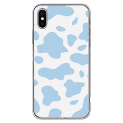 Чохол прозорий Print Animal Blue для iPhone XS MAX Cow купити