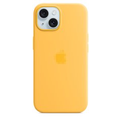 Чехол Silicone Case Full OEM+MagSafe для iPhone 15 Plus Sunshine