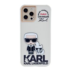 Чехол Karl Lagerfeld Paris Silicone Case для iPhone 12 | 12 PRO Karl and Cat Biege купить