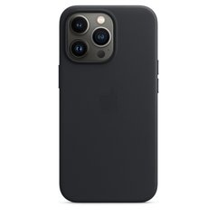 Чехол Leather Case with MagSafe для iPhone 13 PRO Midnight