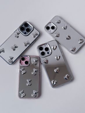 Чохол Mirror Shine Case для iPhone 15 Hearts - ash-mobile.com.ua - фото 5
