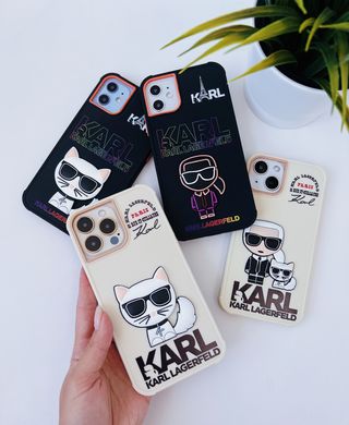 Чехол Karl Lagerfeld Paris Silicone Case для iPhone 12 | 12 PRO Cat Biege - ash-mobile.com.ua - фото 4