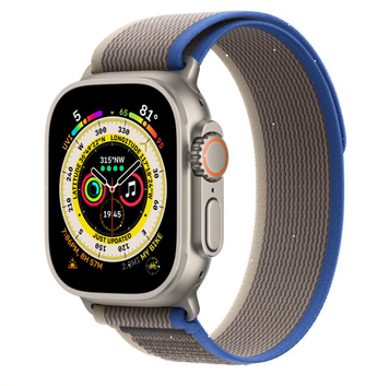 Ремешок Trail Loop с липучкой для Apple Watch 38mm | 40mm | 41mm Blue/Gray - ash-mobile.com.ua - фото 1