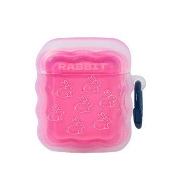 Чехол Print Waves для AirPods 1 | 2 Rabbit Pink - ash-mobile.com.ua - фото 1