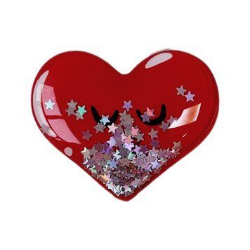 PopSocket рідкі блискітки Heart Red - ash-mobile.com.ua - фото 1
