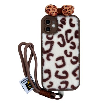 Чехол Fluffy Leopard для iPhone X | XS Brown - ash-mobile.com.ua - фото 1